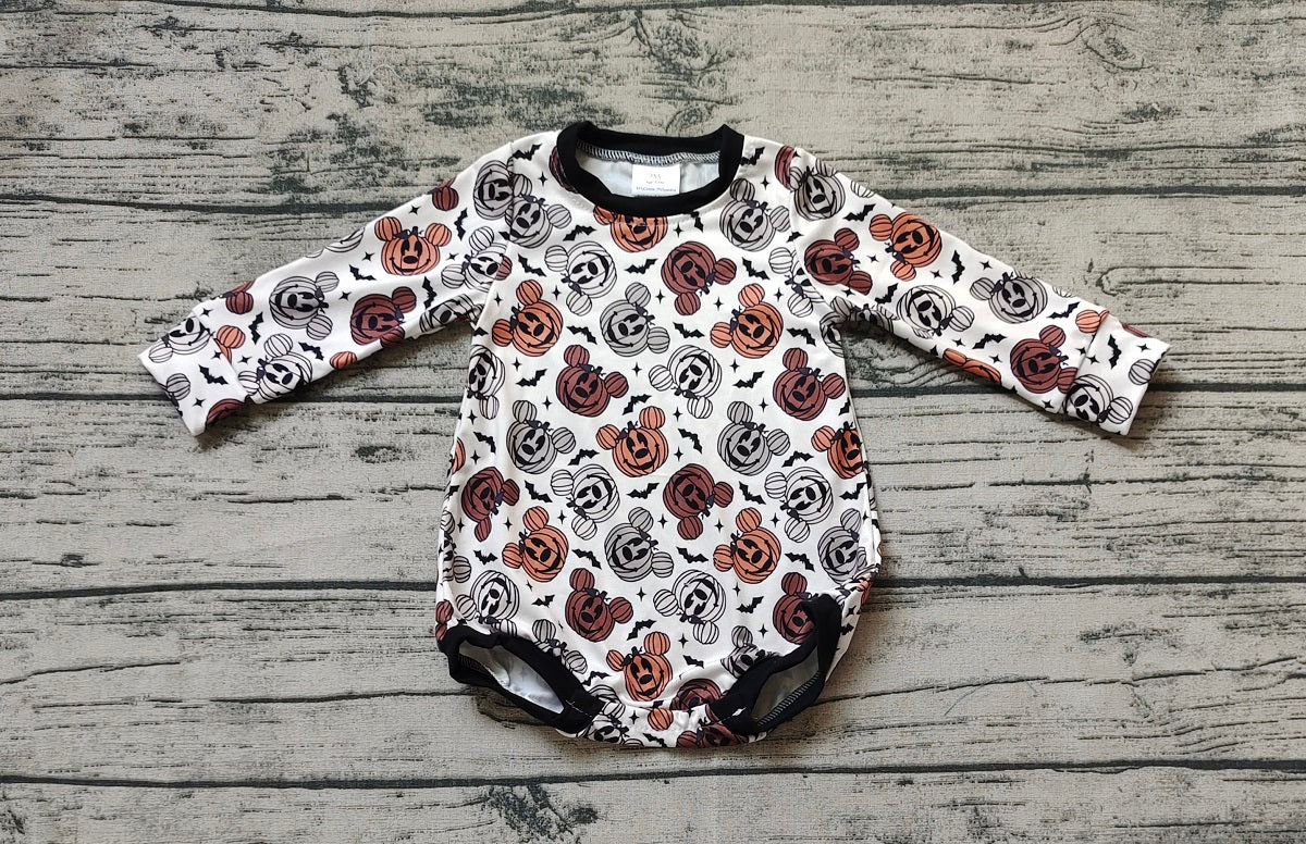 Baby Kids Halloween Long Sleeves Pumpkin Romper