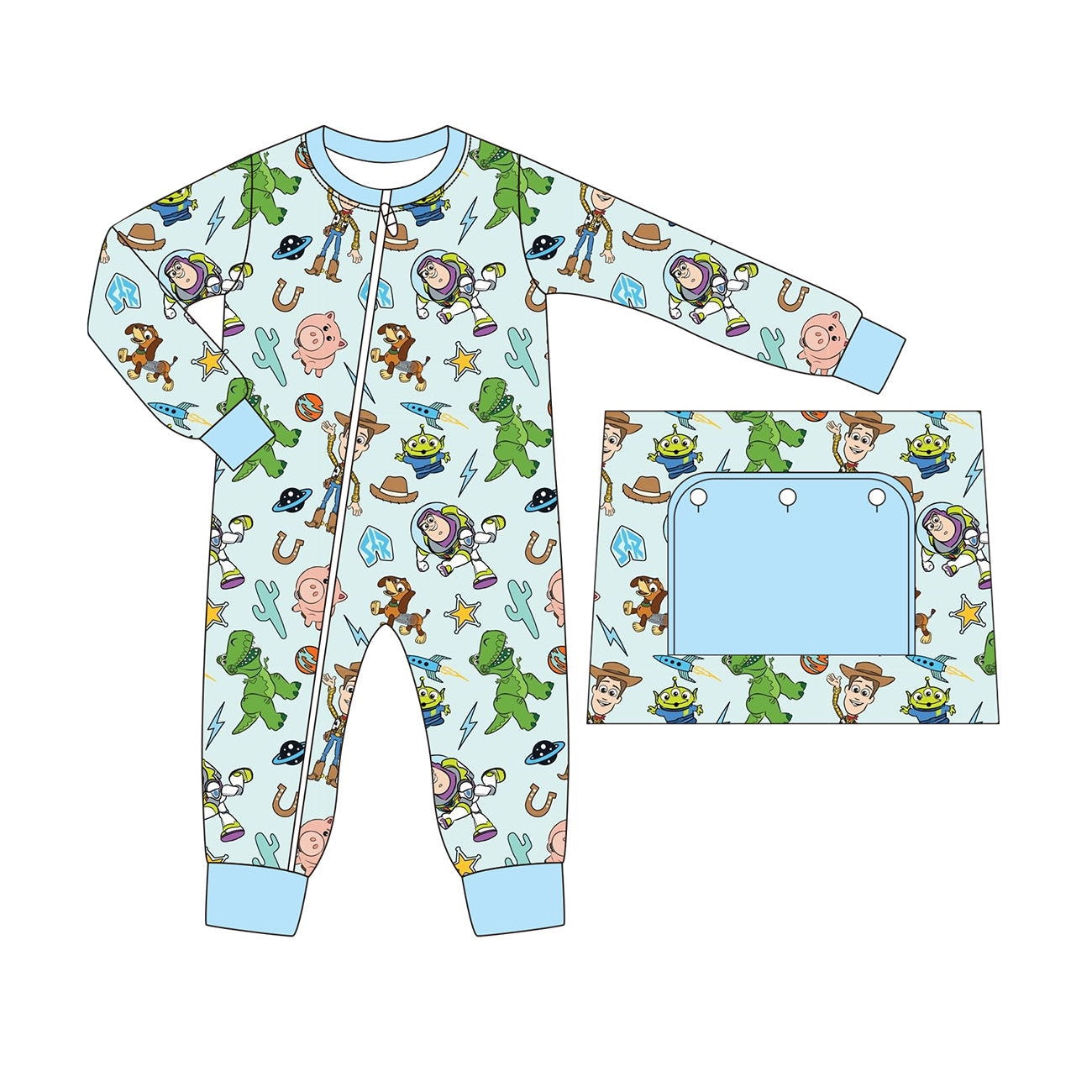 Pre-order Baby Boy Long Sleeves Toys Cactus Zipper Romper