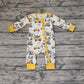 Baby Boy Long Sleeves Digger Christmas Tree Bamboo Romper