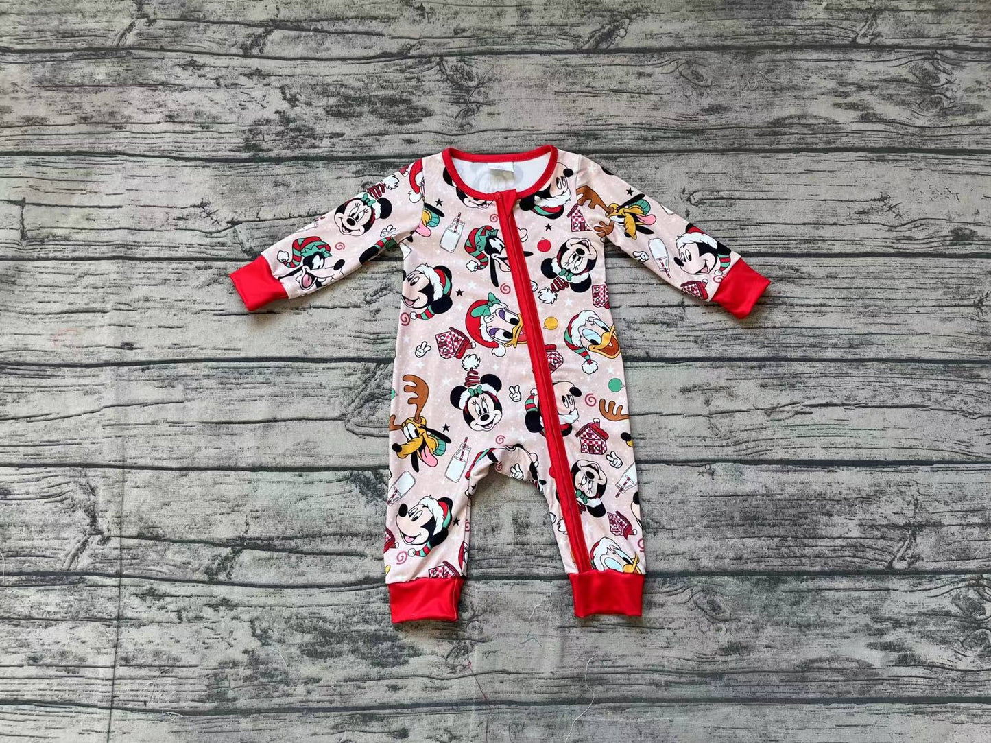 Baby Boy Long Sleeves Christmas Cartoon Deer Romper