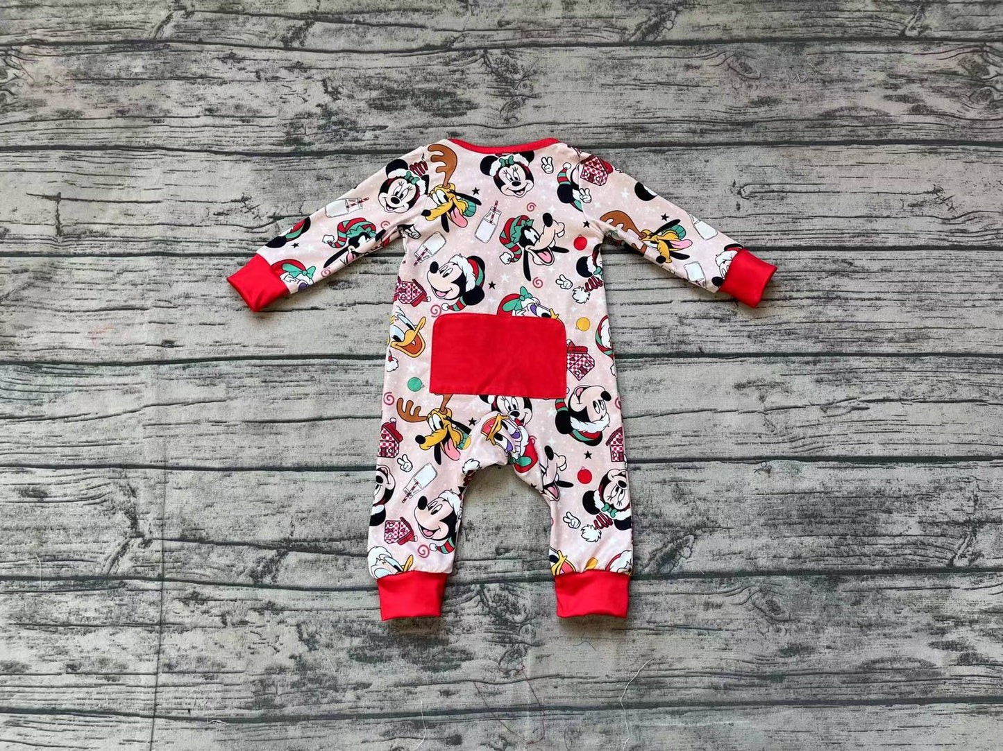 Baby Boy Long Sleeves Christmas Cartoon Deer Romper