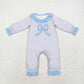 Baby Girl Long Sleeves Embroidery Bow Stripes Sibling Sister Romper Dress Clothes