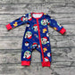 Baby Boy Christmas Cartoon Mouse Hats Zipper Romper