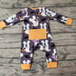 Baby Boy Halloween Mouse Ghost Pumpkin Zipper Long Sleeves Romper