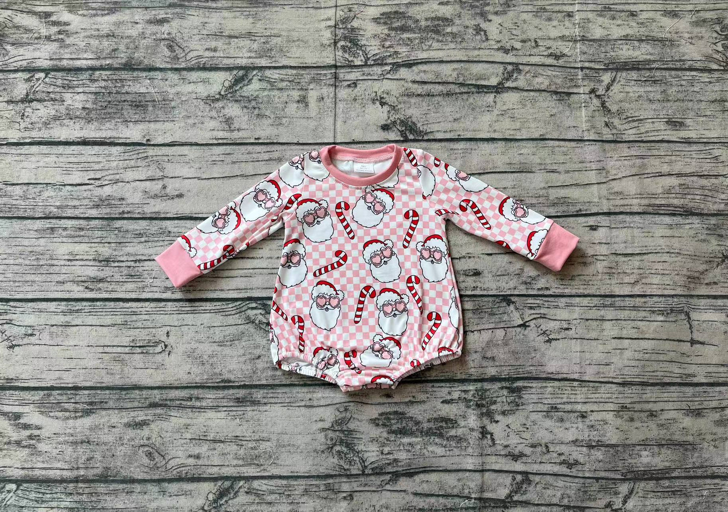 Baby Girl Long Sleeves Christmas Trees Mouse Zipper Romper