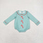 Baby Boy Christmas Candy Cane Green Plaid Sibling Romper Outfit Clothes Set