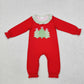 Baby Boy Girl Long Sleeves Christmas Tree Sibling Romper Clothes Set