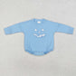 Sibling Boys Girls Kids Embroidery Ghost Pumpkins Halloween Shirt Romper RTS
