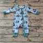 Baby Boy Long Sleeves Western Rodeo Zipper Romper