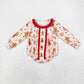 Baby Girl Long Sleeves Christmas Gingerbread Sibling Romper Clothes Set