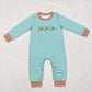 Baby Boy Infant Long Sleeves Embroidery Ducks Dogs Deer Romper Sibling Clothes RTS