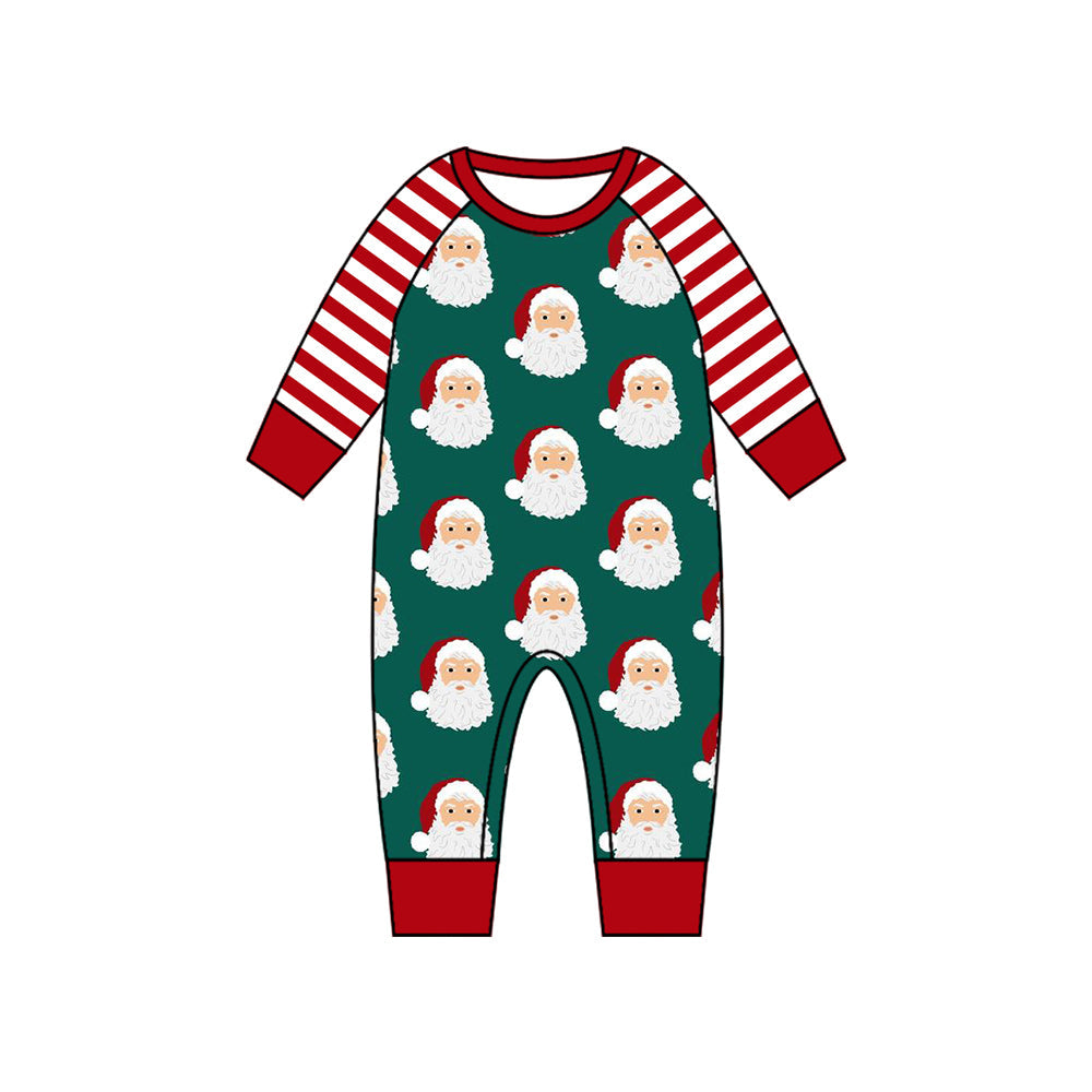 Pre-order Baby Boy Christmas Green Santa Romper