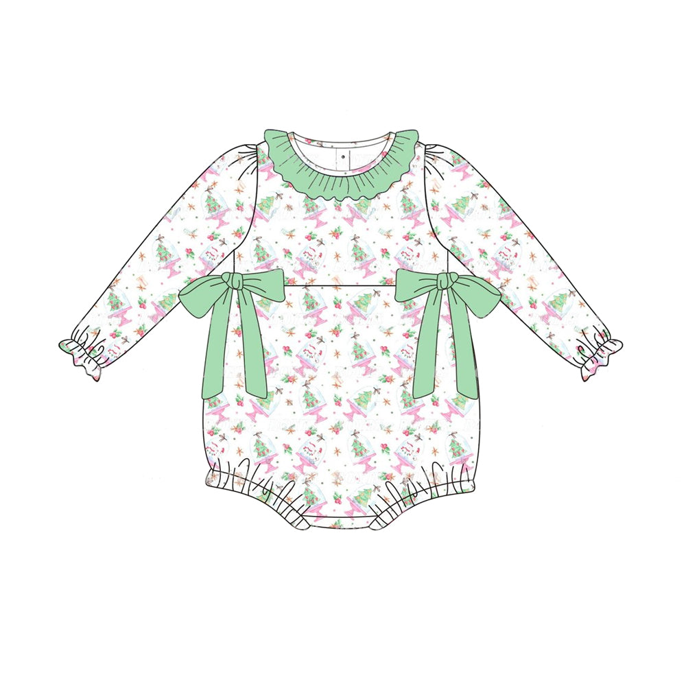 Pre-order Baby Girl Christmas Gifts Bows Romper