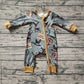 Baby Boy Long Sleeves Hunting Deer Ducks Zipper Bamboo Romper