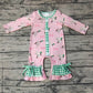 Baby Girl Long Sleeves Ducks Pink Bows Ruffle Romper