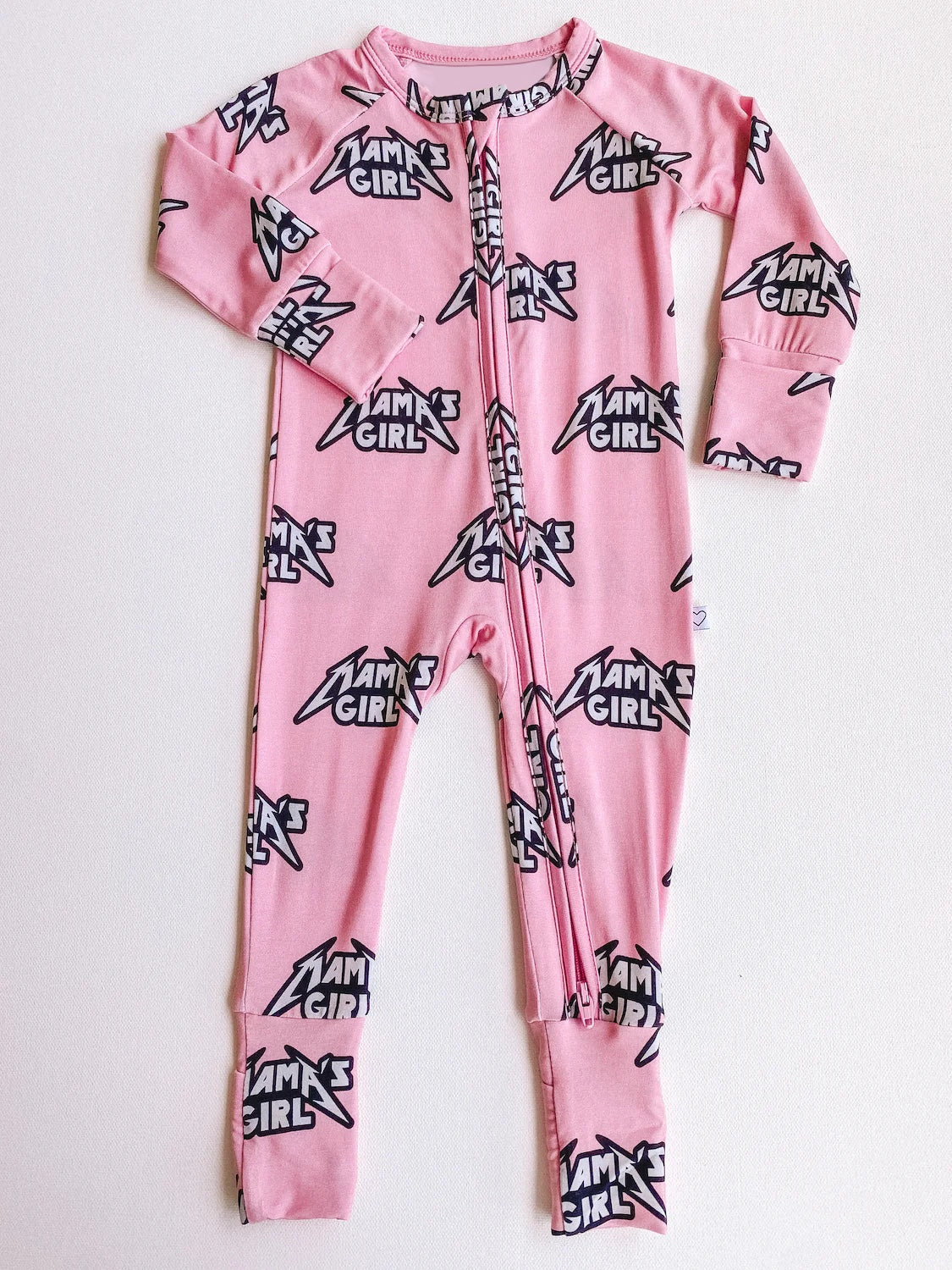 Pre-order Baby Kids Mama's Girl Zipper Pink Romper