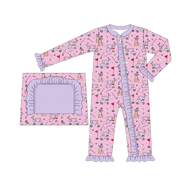 Pre-order Baby Girl Golf Long Sleeves Zipper Romper