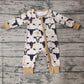 Baby Boy Infant Long Sleeves Western Cow Zipper Romper