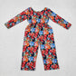 Baby Girl Toddler Long Sleeves Flower Sibling Pocket Jumpsuit