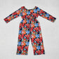 Sibling Baby Girls Kids Long Sleeve Flower Pockets Pants Jumpsuits RTS