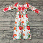 Baby Girl Long Sleeves Flower Fall Pocket Buttons Jumpsuit