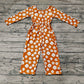 Baby Girl Long Sleeves Pocket Flower Fall Buttons Jumpsuit