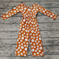 Baby Girl Long Sleeves Pocket Flower Fall Buttons Jumpsuit