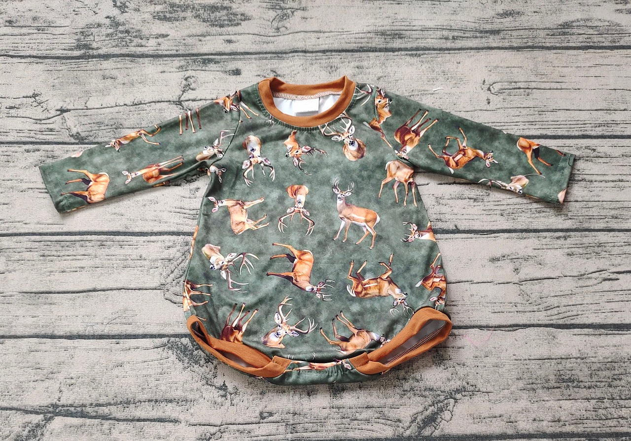 Baby Boy Long Sleeves Infant Deer Bubble Romper