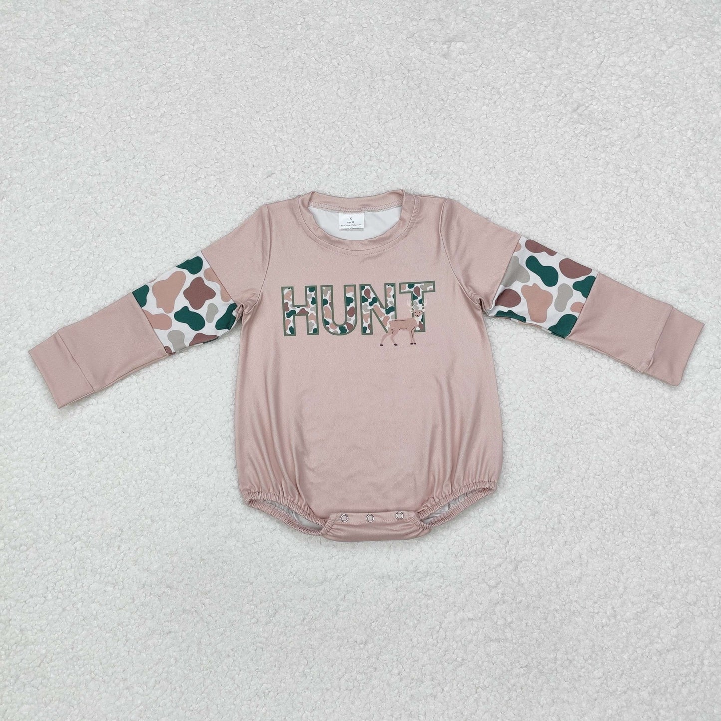 Sibling Baby Kids Toddler Long Sleeves Dogs Ducks Deer Hunting Bubble Rompers