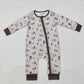 Baby Boy Infant Long Sleeves Duck Bamboo Sibling Hunting Zipper Romper