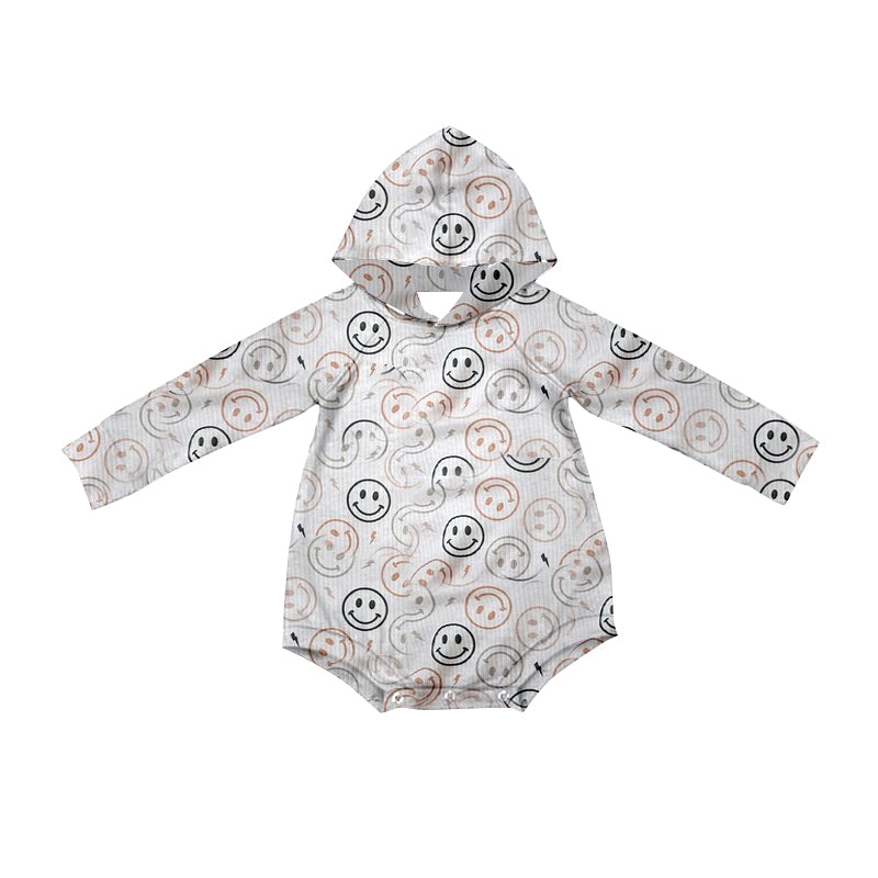Pre-order Baby Boy Infant Long Sleeves Smile Hoodie Bubble Romper