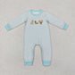 Baby Boy Long Sleeves Dogs Ducks Embroidery Sibling Hunting Romper Clothes RTS