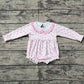 Baby Girl Infant Long Sleeves Valentines Pink Hearts Bubble Romper