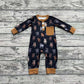 Baby Boy Infant Long Sleeves Cow Western Romper