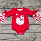 Baby Girl Infant Long Sleeves Christmas Santa Bubble Romper