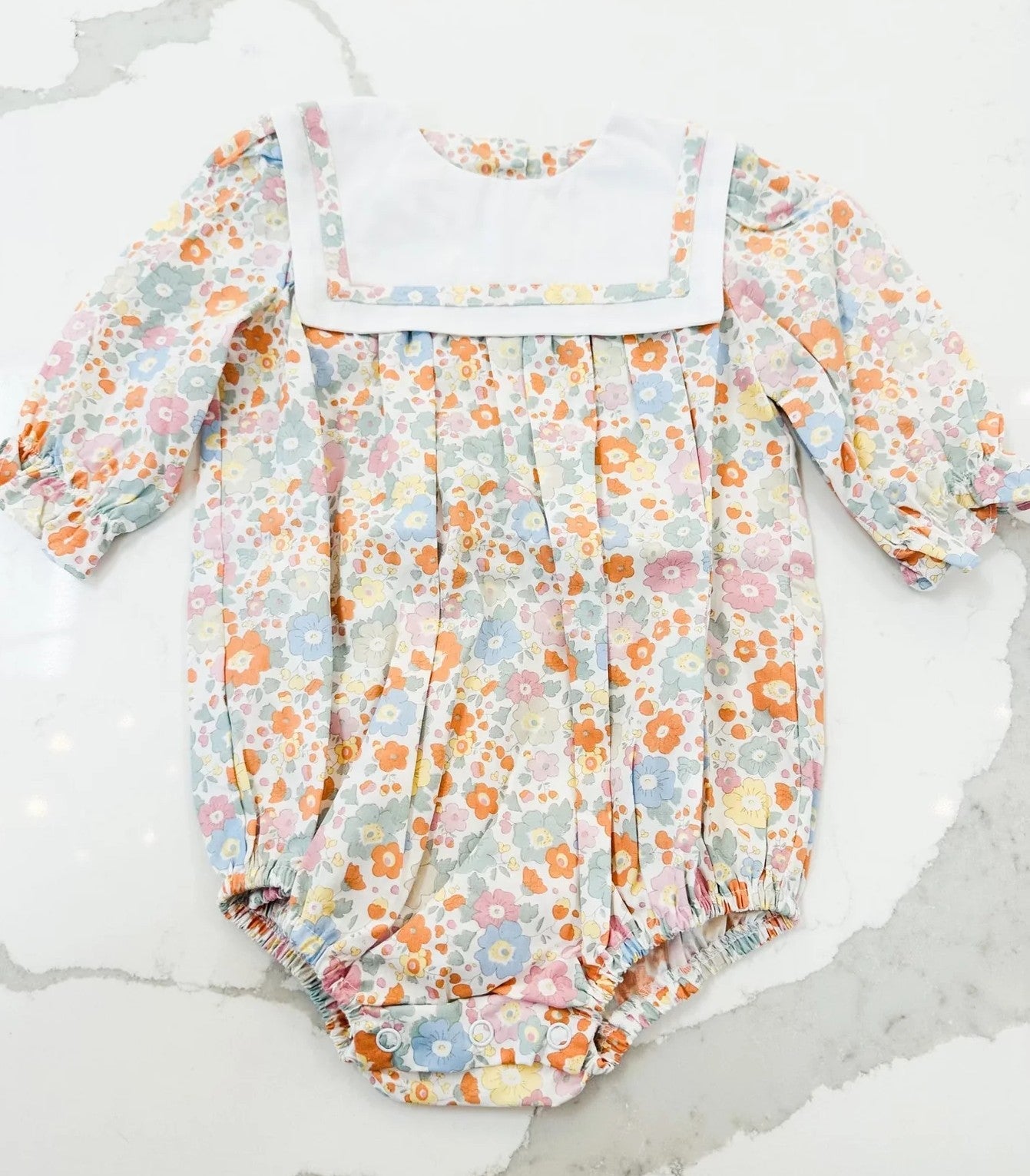 Pre-order Baby Girl Infant Flower Bubble Romper