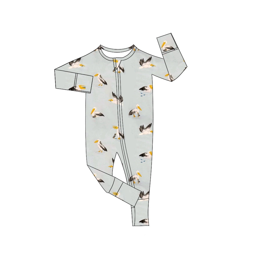 Pre-order Baby Boy Infant Ducks Zipper Hunting Romper