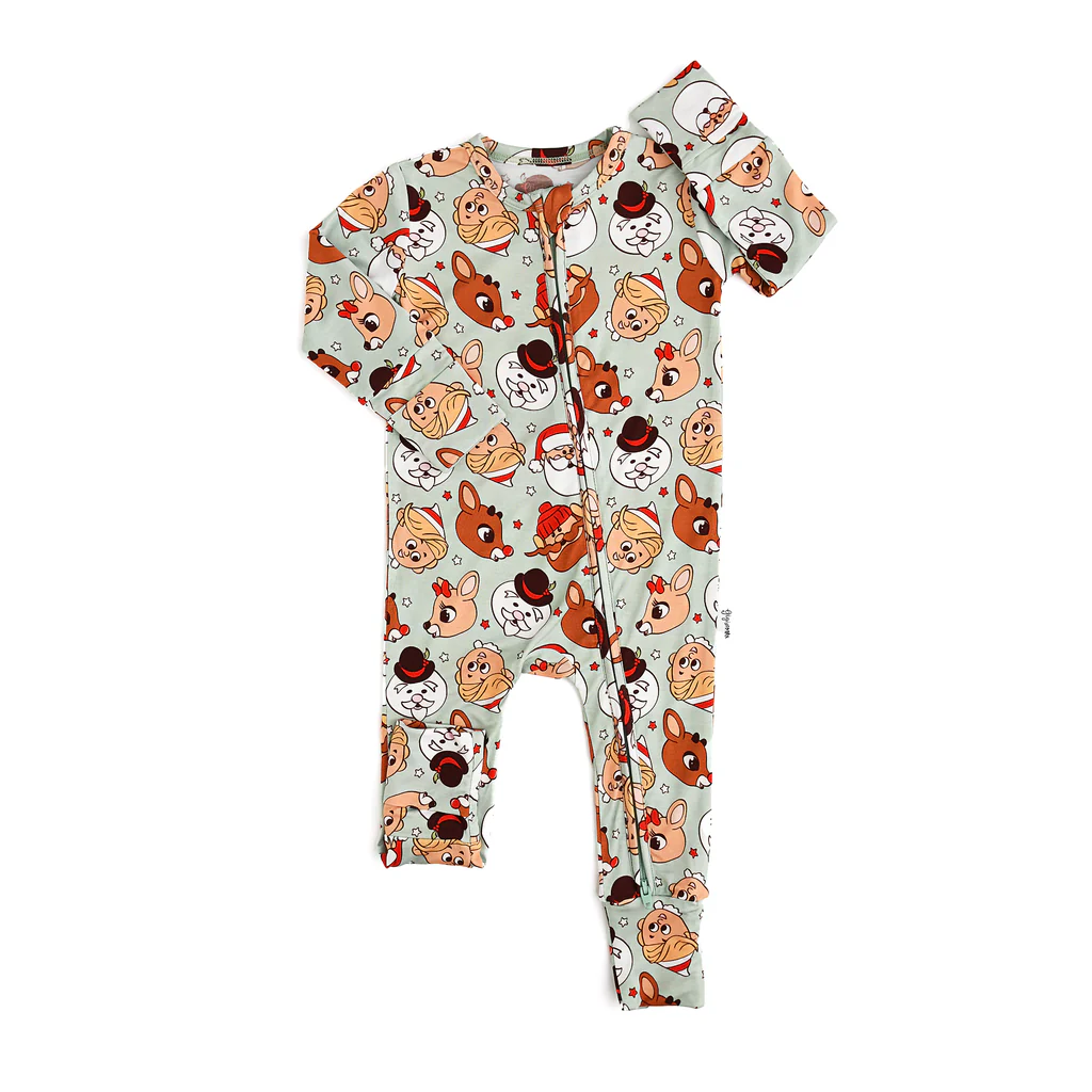 Pre-order Baby Boy Infant Christmas Reindeer Zipper Romper