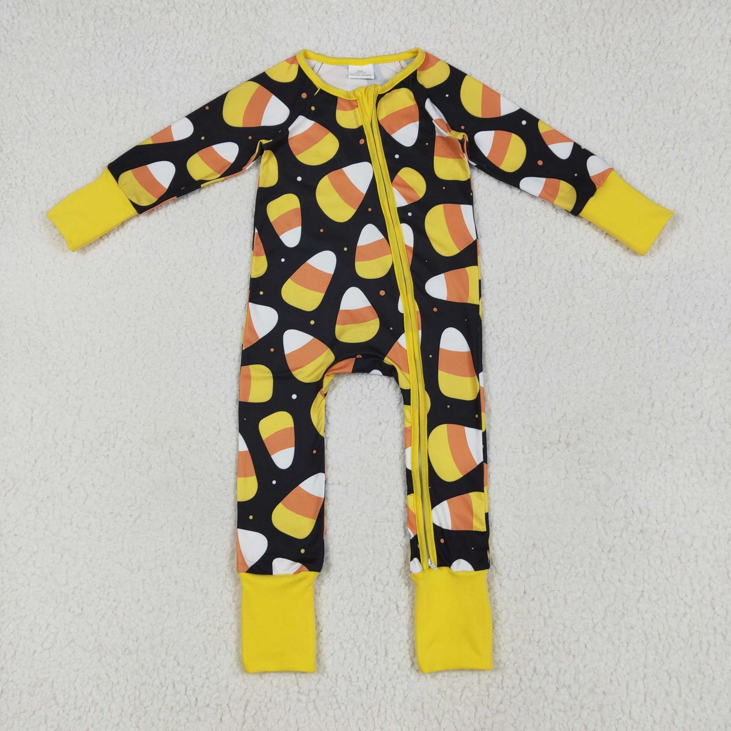 Sibling Baby Boys Girls Kids Halloween Pumpkins Ghosts Two-way Zipper Footie Sleeper Rompers RTS