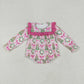 Baby Girl Long Sleeves Christmas Tree Bows Sibling Romper Outfit Clothes RTS