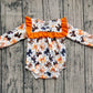 Baby Girl Long Sleeves Colorful Bows Stars Bubble Halloween Romper RTS