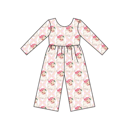 ( Moq 5 ) Preorder Baby Girl Long Sleeves Christmas Santa Bows Jumpsuit