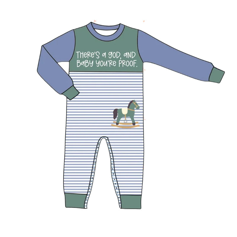 ( Moq 5 ) Preorder Baby Boy Long Sleeves Stripes Romper
