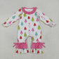 Baby Girl Long Sleeves Christmas Bows Tree Sibling Romper Set Clothes RTS
