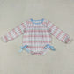 Baby Girl Toddler Long Sleeves Christmas Soldier Sibling Blue Romper Outfit Clothes RTS