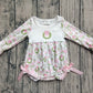 Baby Girl Long Sleeves Pink Bows Holly Christmas Ruffle Bubble Romper RTS