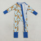 Baby Boy Girl Long Sleeves Cookies Milk Zipper Sibling Pajamas Romper Clothes RTS