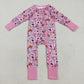 Sibling Baby Boys Girls Kids Halloween Pumpkins Ghosts Two-way Zipper Footie Sleeper Rompers RTS