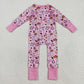 Sibling Baby Boys Girls Kids Halloween Pumpkins Ghosts Two-way Zipper Footie Sleeper Rompers RTS