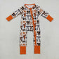 Baby Girl Long Sleeves Bows Stars Sibling Halloween Pajamas Zipper Romper Set RTS
